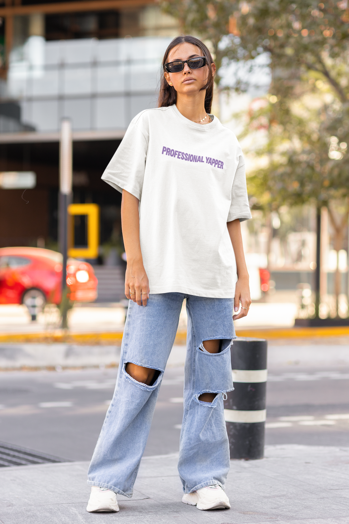T-krekls oversize "Professional Yapper"