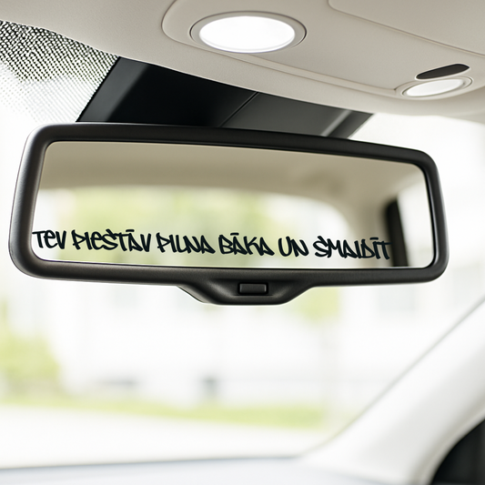 Tev piestāv pilna bāka un smaidīt - vinila uzlīme